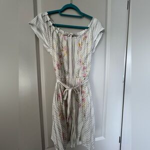 NWT Lauren Conrad white stripes and florals